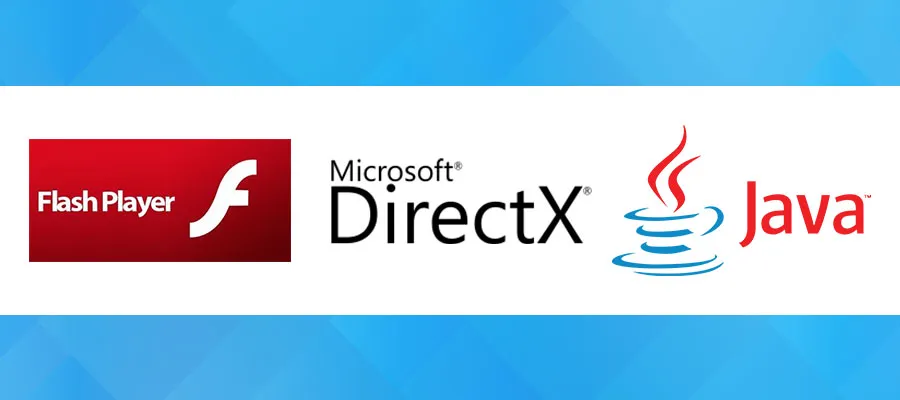 Adobe Flash Player・DirectX・Java