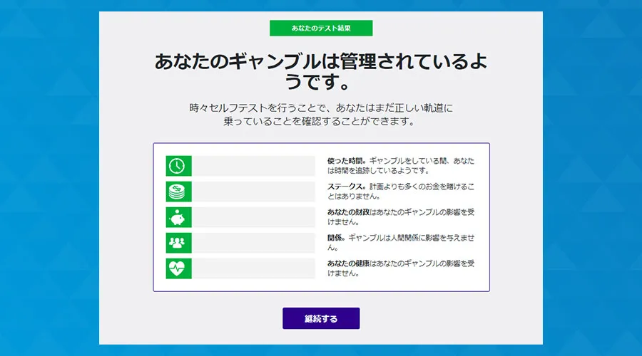 結果を見て自己評価する